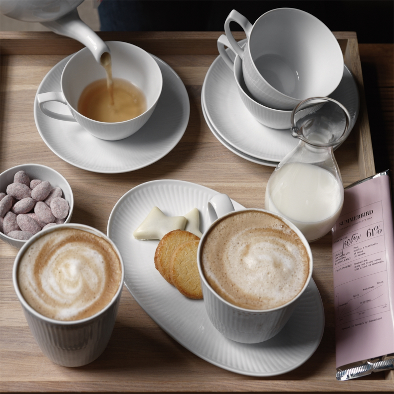 Royal Copenhagen Hvid Riflet termokop 29 cl