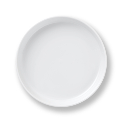 Royal Copenhagen Hvid Riflet rundt ovnfast fad �27 cm