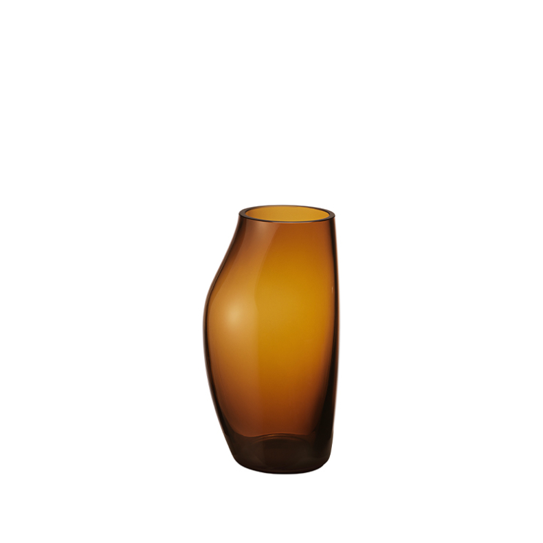Georg Jensen SKY vase glas amber 21,5 cm