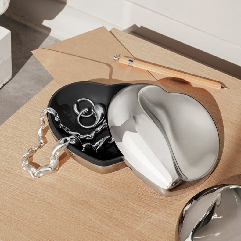 Georg Jensen Heart Box bonbonniere lille sort