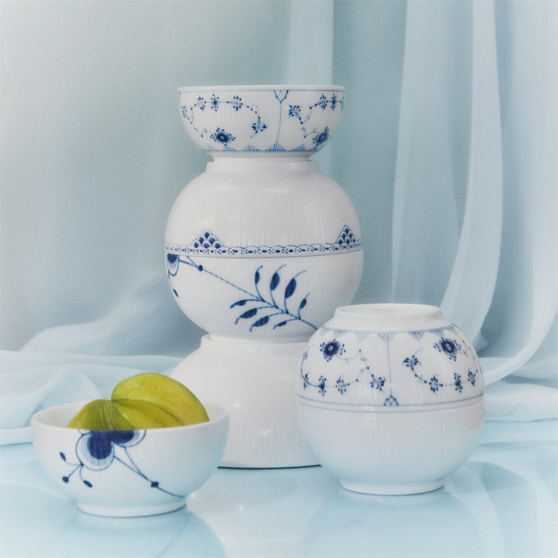 Royal Copenhagen Bl� Mega Riflet sk�l 110 cl