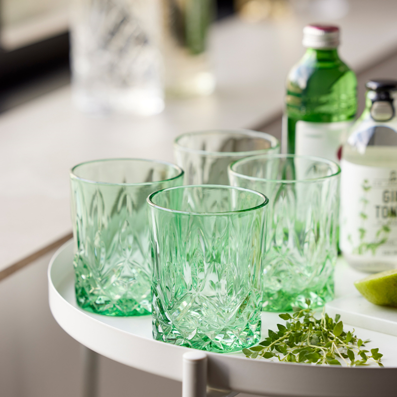 Lyngby Glas Sorrento whiskyglas grn 32 cl 4 stk.