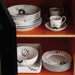Royal Copenhagen Sort Mega Riflet sk�l � 21 cm 180 cl