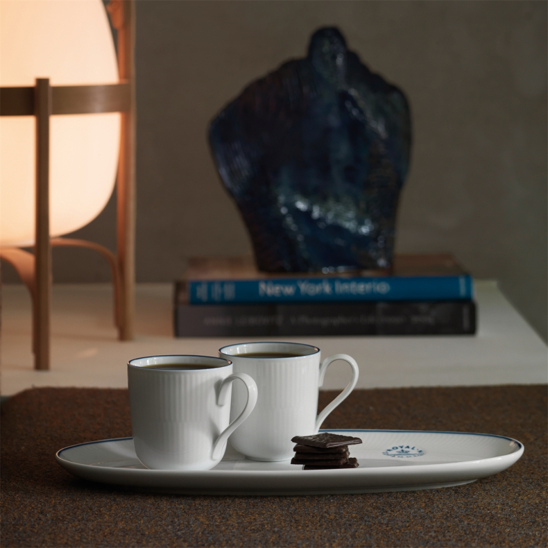 Royal Copenhagen Blue Line krus hvid/bl� 28 cl 2 Stk.
