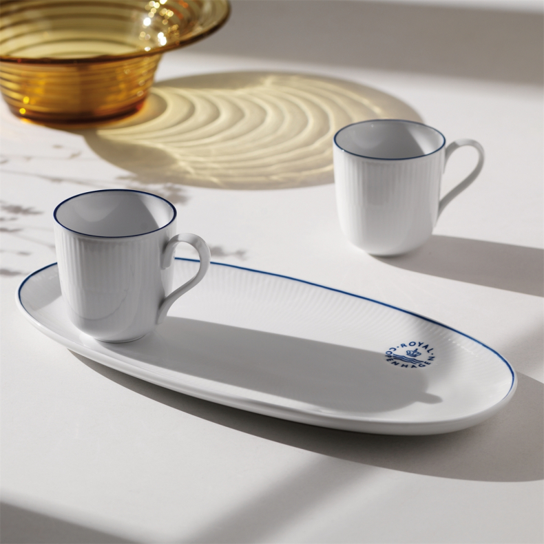 Royal Copenhagen Blue Line fad hvid 37 cm