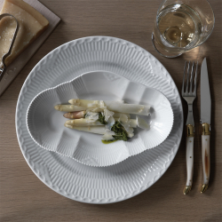 Royal Copenhagen Hvid Halvblonde flad tallerken � 27 cm