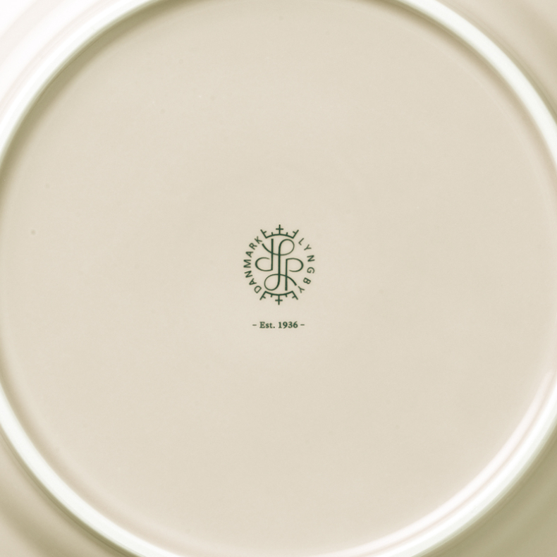 Lyngby Porcel�n Rhombe Earth middagstallerken �27 cm marble