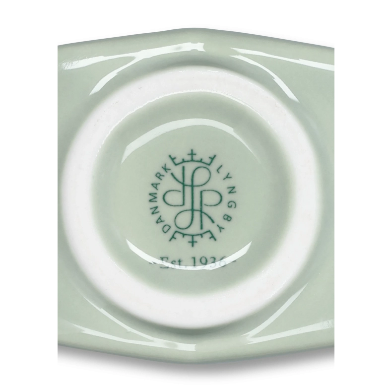 Lyngby Porcel�n Flower snerle vase gr�n H 14 cm