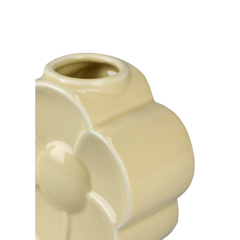 Lyngby Porcel�n Flower sm�rblomst vase sand H 11,5 cm