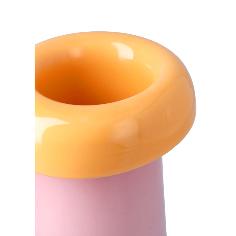 Holmegaard Soma vase orange rosa H 16,5 cm