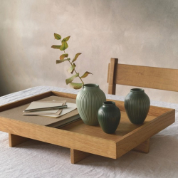 Knabstrup Keramik Ripple mat mini vase grn 3 stk.
