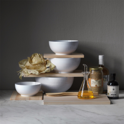 Royal Copenhagen Hvid Riflet sk�l 73 cl