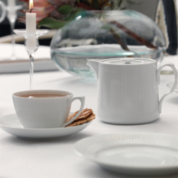 Royal Copenhagen Hvid Riflet tekande 0,75 liter