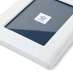 Royal Copenhagen Hvid Riflet fotoramme 21 cm
