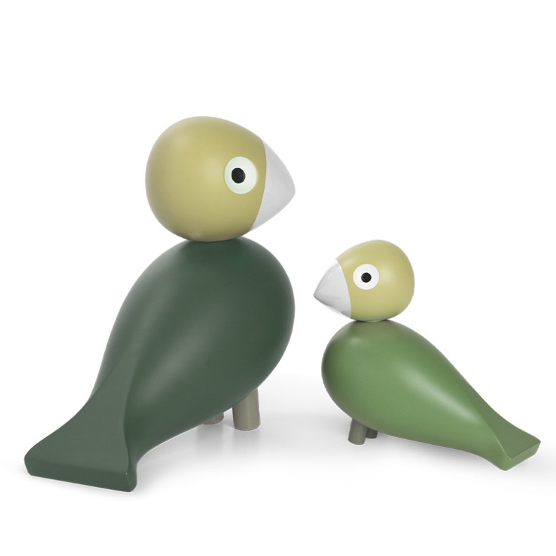 Kay Bojesen Liv &amp; Lykke fugle gr�n 2 stk