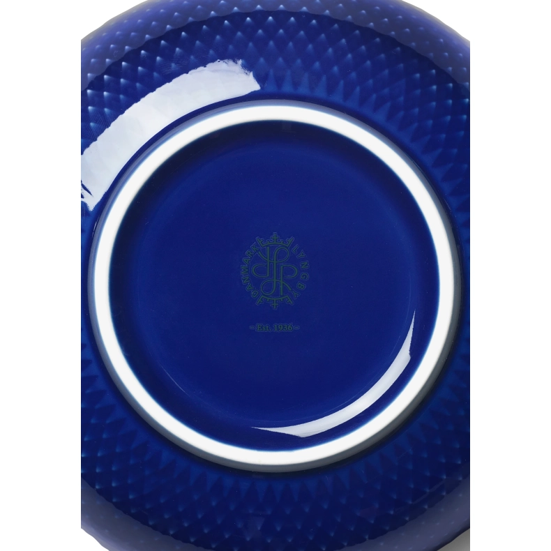 Lyngby Porcel�n Rhombe Color sk�l m�rk bl� 15,5 cm