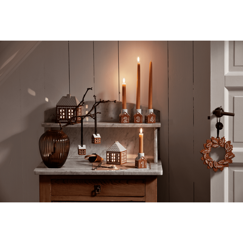 K�hler Juleoph�ng Gingerbread H5 brun 2 stk