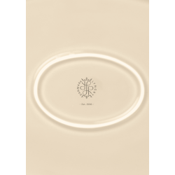 Lyngby Porceln Rhombe Earth Ovalt Serveringsfad 35x26,5 cm Marble