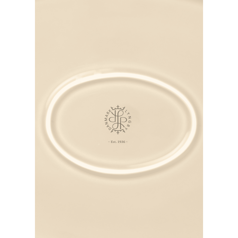 Lyngby Porceln Rhombe Earth Ovalt Serveringsfad 35x26,5 cm Marble