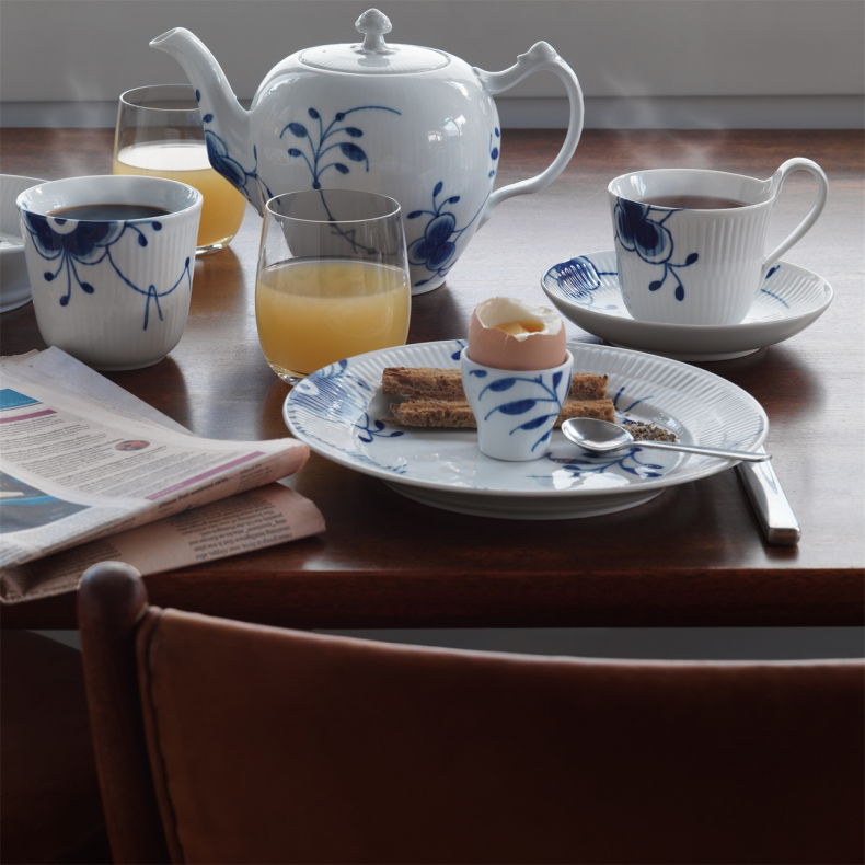 Royal Copenhagen Bl� Mega Riflet �ggeb�ger bl�