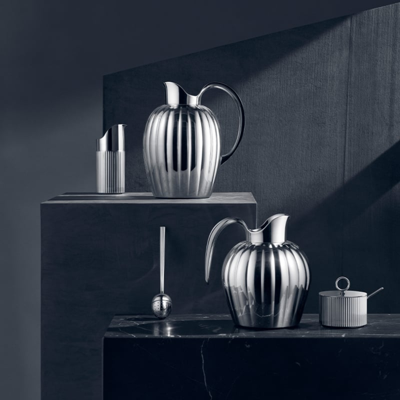 Georg Jensen Bernadotte termokande med trykknap 0,8 liter