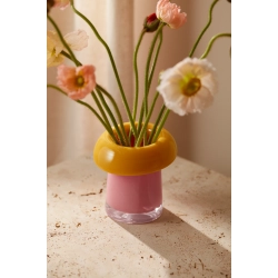Holmegaard Soma vase orange rosa H 16,5 cm