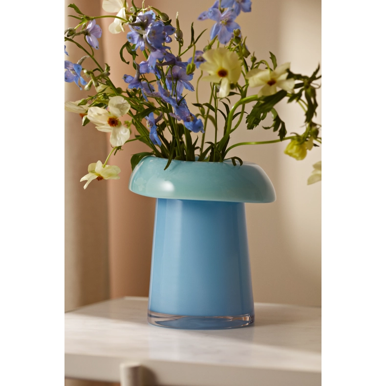 Holmegaard Soma vase bl�/gr�n H 22,5 cm