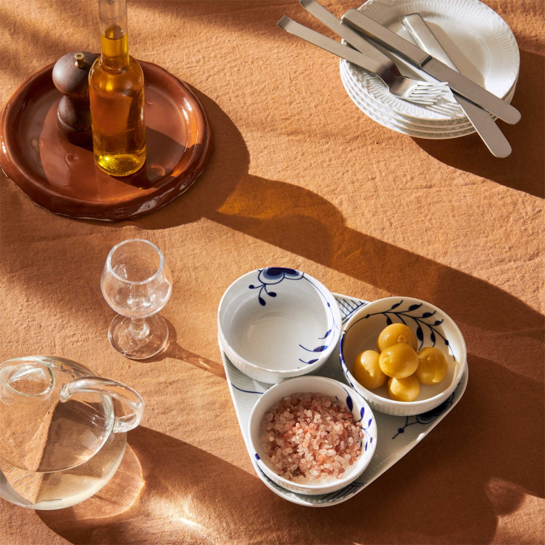 Royal Copenhagen Bl� Mega Riflet serveringss�t 4 dele