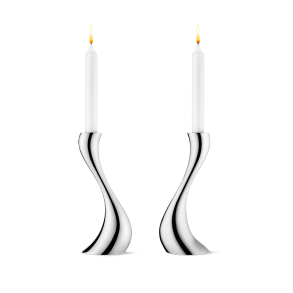 Georg Jensen Cobra lysestager mellem 2 stk.