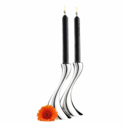 Georg Jensen Cobra lysestager mellem 2 stk.