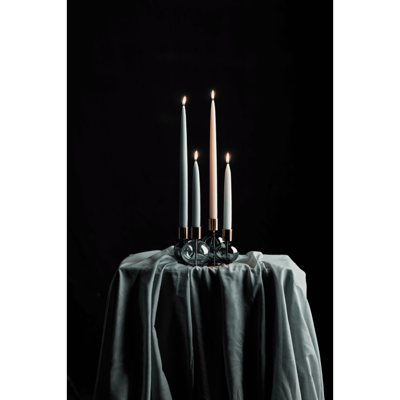 Holmegaard Bubble 4-armet Lysestage 17,5 cm bl/grn