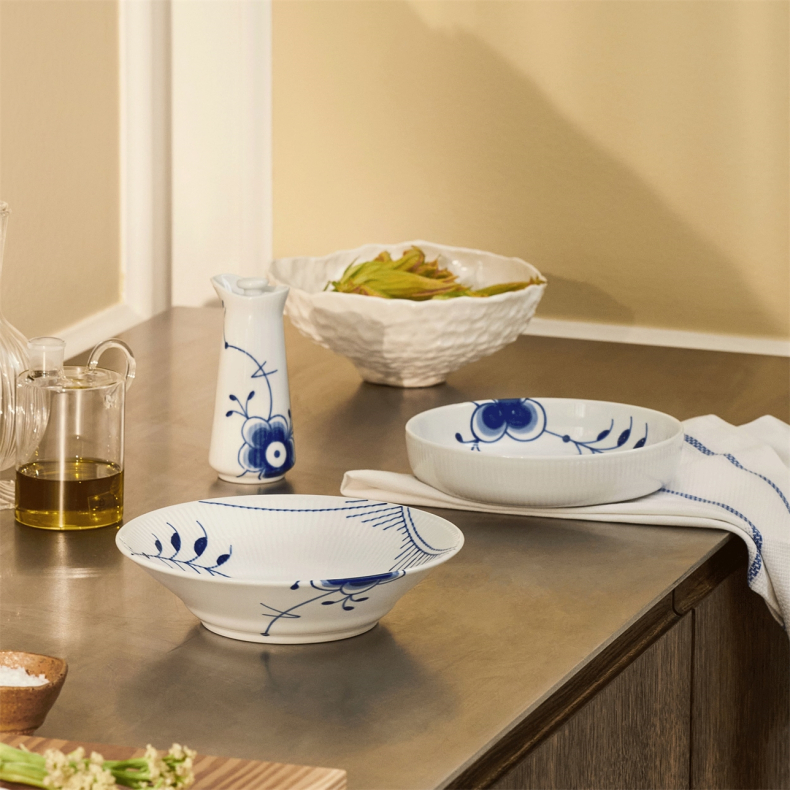 Royal Copenhagen Bl� Mega Riflet olieflaske 13,7 cm