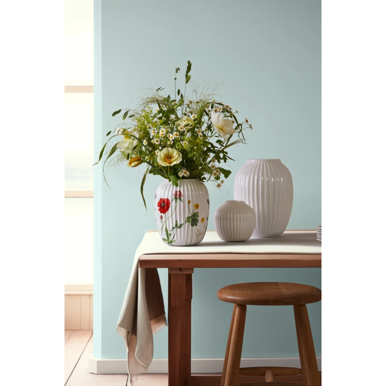 K�hler Hammersh�i Summer vase hvid H 21 cm