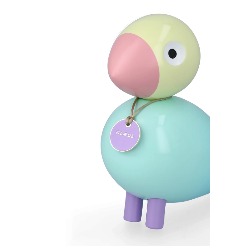 Kay Bojesen Story Birds Gl�de sangfugl lysebl� H 15,5 cm