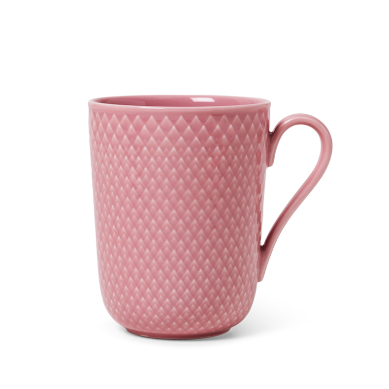 Lyngby Porceln Rhombe Color Krus Med Hank Rosa 33 cl