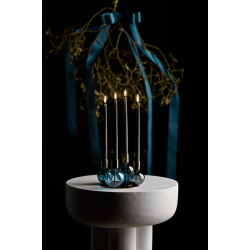 Holmegaard Bubble 4-armet Lysestage 17,5 cm bl/grn