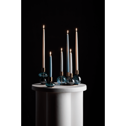 Holmegaard Bubble 4-armet Lysestage 17,5 cm bl/grn