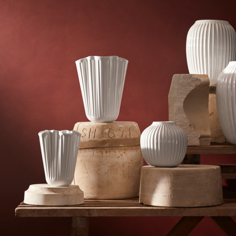 Khler Hammershi Unfold vase hvid H16.5 cm