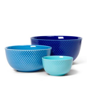 Lyngby Porceln Rhombe Color sklest bl 3 stk.