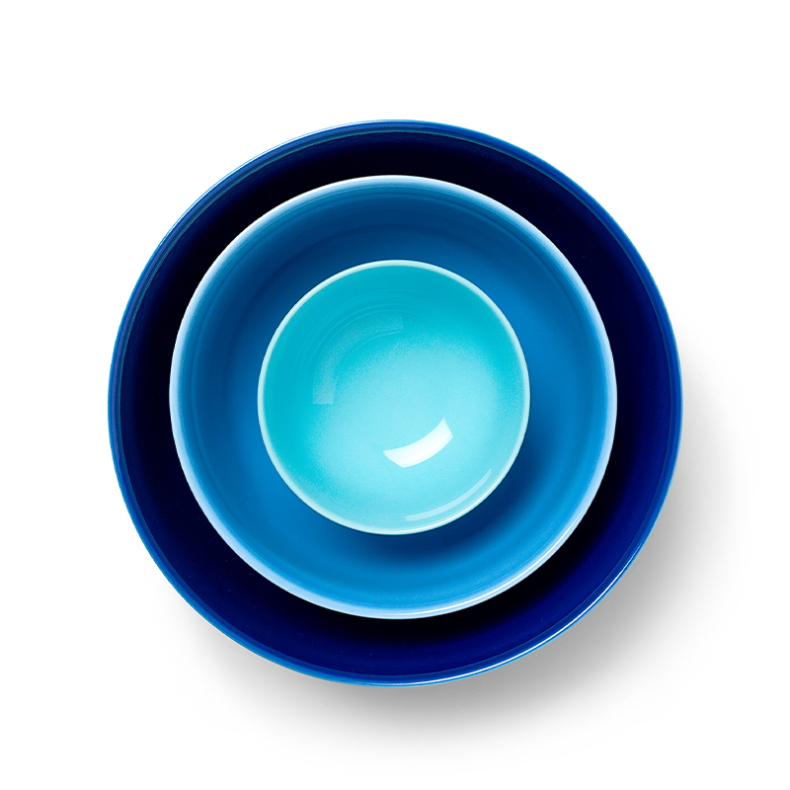 Lyngby Porceln Rhombe Color sklest bl 3 stk.