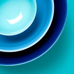 Lyngby Porceln Rhombe Color sklest bl 3 stk.