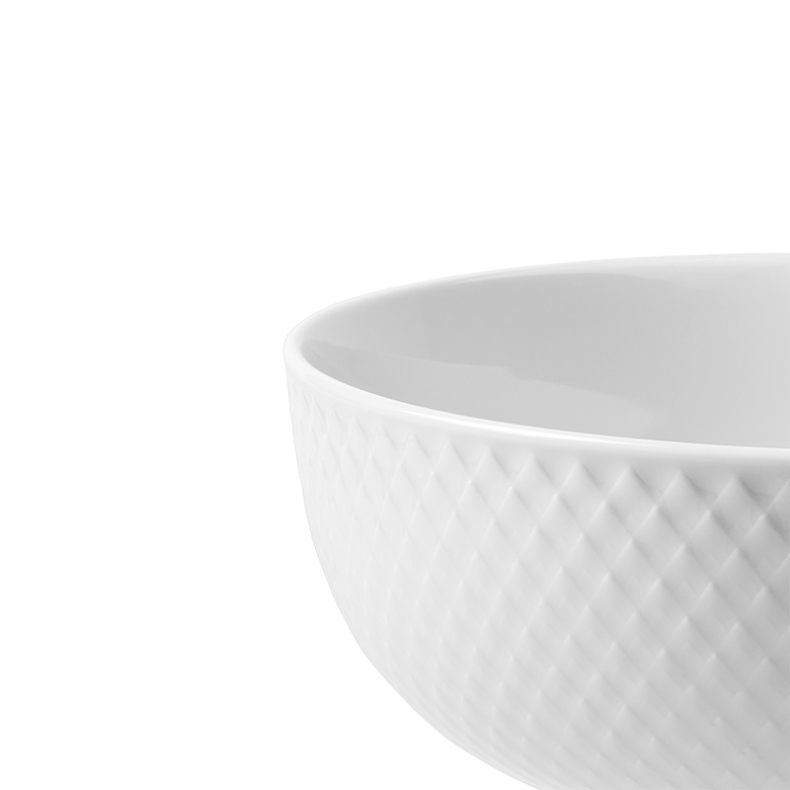 Lyngby Porceln Rhombe Color skl hvid 15,5 cm