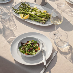 Georg Jensen Koppel Dinnerware hvid middagstallerken 27 cm