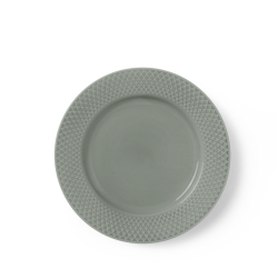 Lyngby Porceln Rhombe Earth frokosttallerken 21 cm moss