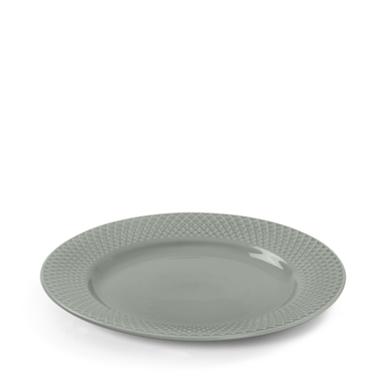 Lyngby Porceln Rhombe Earth frokosttallerken 21 cm moss