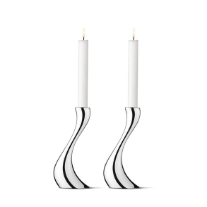 Georg Jensen Cobra lysestage 2 stk 20 cm m. lys  