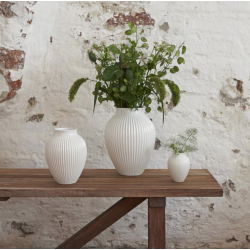 Knabstrup vasen, hvid 12,5 cm