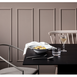 Lyngby Porceln Porceln Rhombe Pastatallerken 24,5cm, Hvid