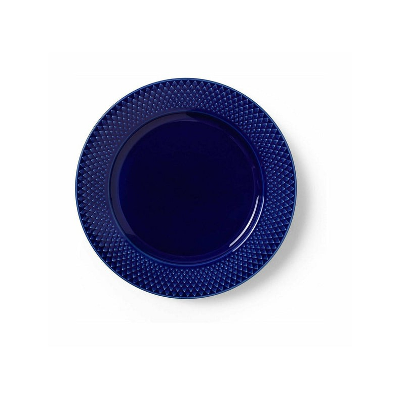 Lyngby Porceln Rhombe Color tallerken 23 cm mrk bl