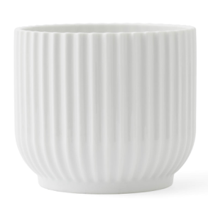 Lyngby Porceln Urtepotteskjuler Lille Hvid